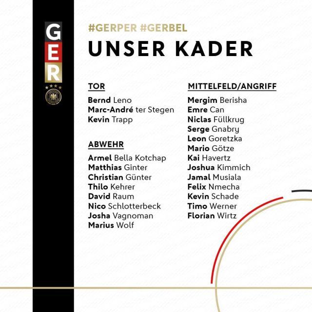 B体育-德国队3月大名单：格策、哈弗茨入选，弗利克主练兵